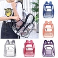 thumbnail image 1 of MuXiKeJi Clothes Clear Backpacks for School, Large Heavy Duty Bookbag, See Through Transparent Back Pack for Work Sport Travel - Leopard Pink, 1 of 5