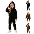 thumbnail image 1 of MuXiKeJi Clothes Cute Baby Girl Outfits Letter Print Long Sleeve Soft Hoodie Pullover Sweatshirt Tracksuit Jogger Sweatpants Children Fall Coat Kids, 1 of 8