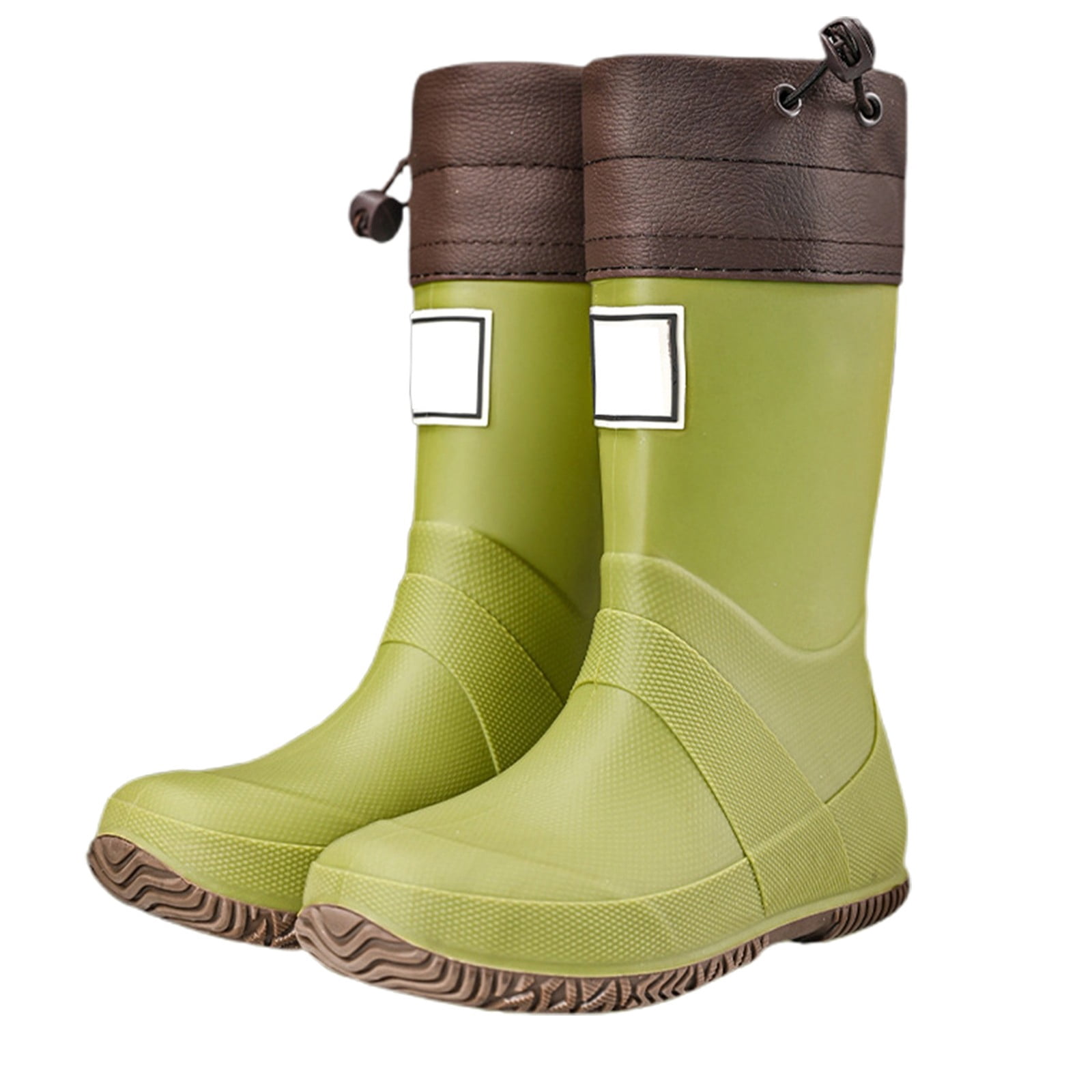 MuXiKeJi Clothes Durable Outdoor Adventure Rain Boots Mid High Calf Comfortable Hiking Camping Footwear