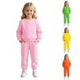 thumbnail image 1 of MuXiKeJi Clothes Girls 2 Pieces Outfits Fall Cute Print Long Sleeve Fashion Pullover Hoodie Sweatshirt and Jogger Sweatpants Clothing Children 2 Piece Outfits, 1 of 9