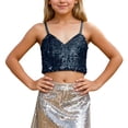 thumbnail image 1 of MuXiKeJi Clothes Girls Carnival Adjustable Strap Sequin Crop Top for Kids and, 1 of 4