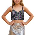 thumbnail image 1 of MuXiKeJi Clothes Girls Carnival Adjustable Elastic Band Sequined Belly Top For Kids Age 5 And Up, 1 of 4