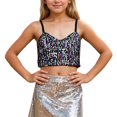 thumbnail image 1 of MuXiKeJi Clothes Girls Carnival Adjustable Elastic Band Sequined Belly Top For Kids Age 5 And Up, 1 of 4
