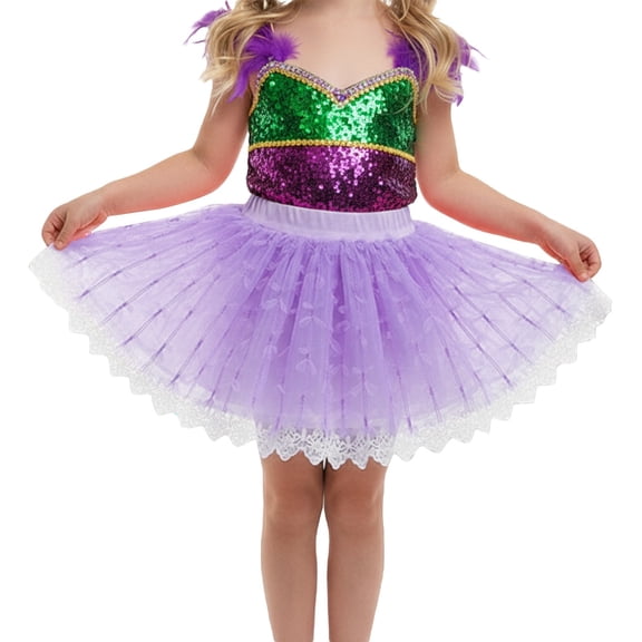 MuXiKeJi Clothes Girls Carnival Tutu Skirt Classic Net Waist Party Dress For Dance Performance And