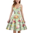 thumbnail image 1 of MuXiKeJi Clothes Girls Easter Dresses Size 8 Happy Easter Bunny Eggs Flutter Sleeve Dance Party Dresses Baby Outfits Girl, 1 of 4