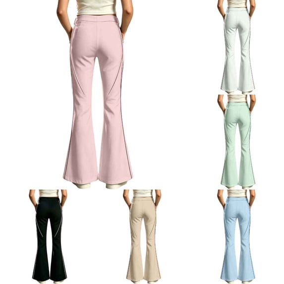 MuXiKeJi Clothes Girls Flare Jeans High Waist Slim Fit School Uniform Y2K Denim Bell Bottoms Back to School Trousers with Pockets 3-4 Years