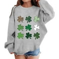 thumbnail image 1 of MuXiKeJi Clothes Girls Happy Saint Patrick's Day Pullover Sweatshirt Boys Shamrock Letter Print Tops Kids Oversized Loose Sport Shirt, 1 of 4
