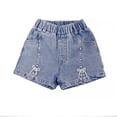 thumbnail image 1 of MuXiKeJi Clothes Girls Knees Length Jeans Shorts Baggy Y2K Mid High Waisted Retro Jorts Trendy Star Streetwear Wide Leg Denim Jean Cute Pants, 1 of 8