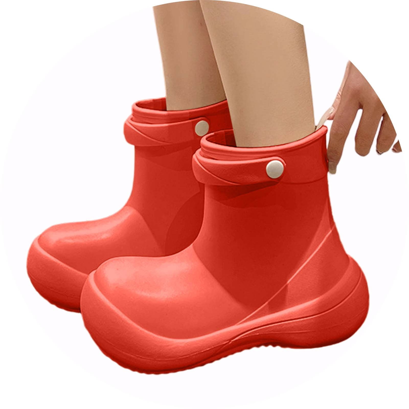 MuXiKeJi Clothes Girls Outdoor Rain Boots For Teenagers Comfortable Lightweight Ankle Casual Shoes All Seasons Wear