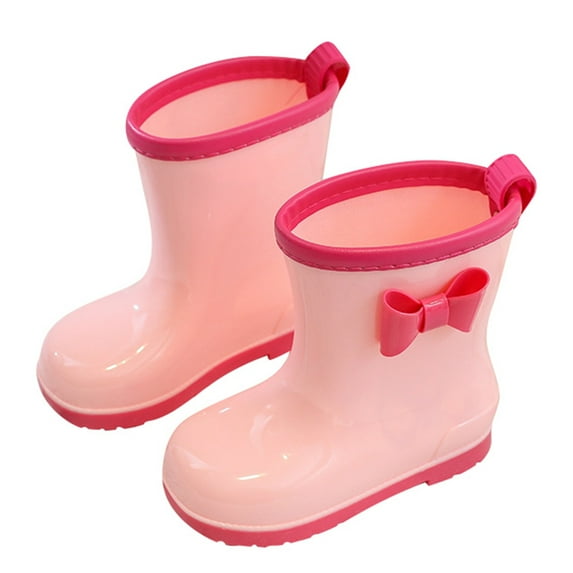 MuXiKeJi Clothes Girls Rain Boots On Outdoor Play Shoes Durable Comfortable Kids Footwear For Puddles