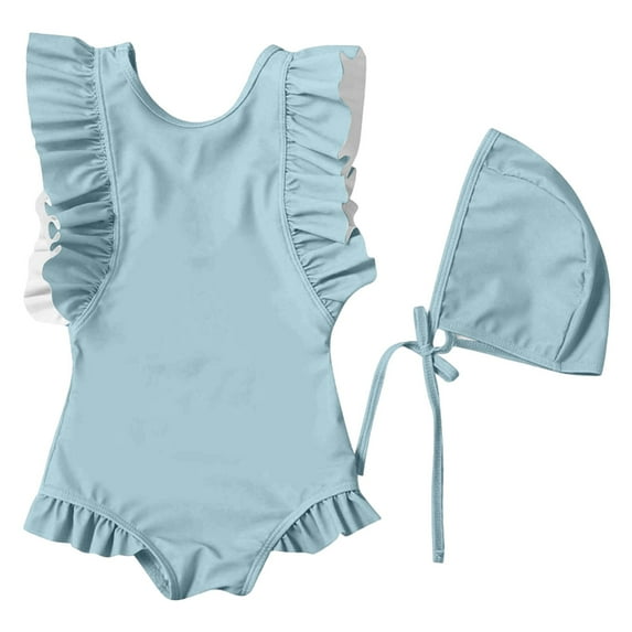 MuXiKeJi Clothes Girls Rash Guard Swimsuit Two Piece Long Sleeve Ruched Bathing Suits Print Design Girls Swimwear 6-14Y
