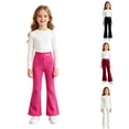 thumbnail image 1 of MuXiKeJi Clothes Girls School Uniform Baggy Straight Leg Wide Leg Slacks Tall Loose Fit Lightweight Casual Preppy Athletic Fall Clothes 9-10 Years, 1 of 6