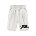 thumbnail image 1 of MuXiKeJi Clothes Girls School Uniform Bermuda Shorts Elastic High Waisted Straight Leg Midi Short Pants with Pockets, 1 of 4