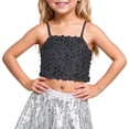 thumbnail image 1 of MuXiKeJi Clothes Girls Sparkling Adjustable Elastic Carnival Top with Sequin Design for Belly Button Show Off, 1 of 4