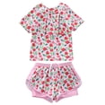 thumbnail image 1 of MuXiKeJi Clothes Girls Summer Swimsuit Color Block Padded Adjustable Strap Tankini Ruched Swimwear Set Two Piece Beach Bathing Suit, 1 of 9