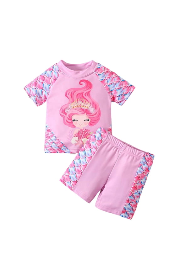 Girls Swimsuit 2 Piece Color Block Teen Bathing Suit Girl's Bikini Set Size 9-16Y