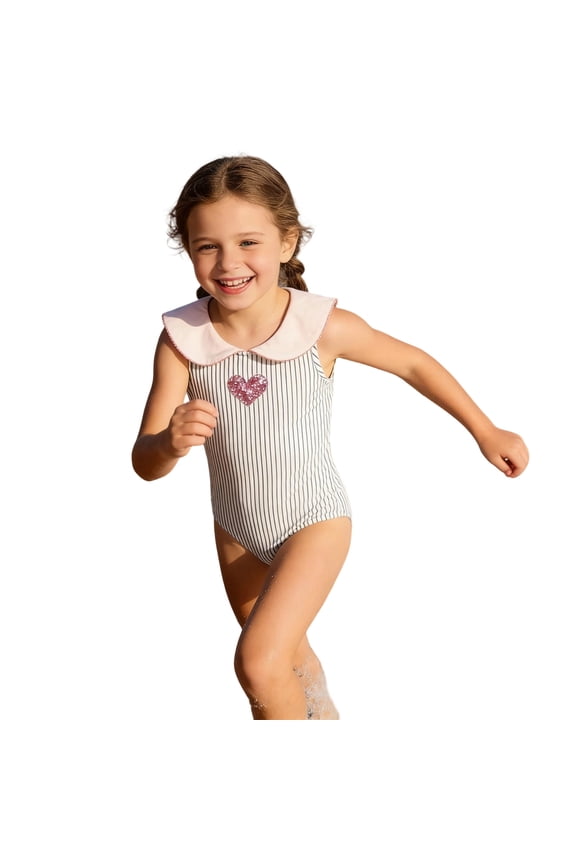 Girls Swimsuit One Piece Size 12-14 Sheer Mesh Tankini with Shorts Quick Dry & Stretchy Contrasting Trim Girls Bathing Suit with Chest Pad Swimwear with Cover Up Pants