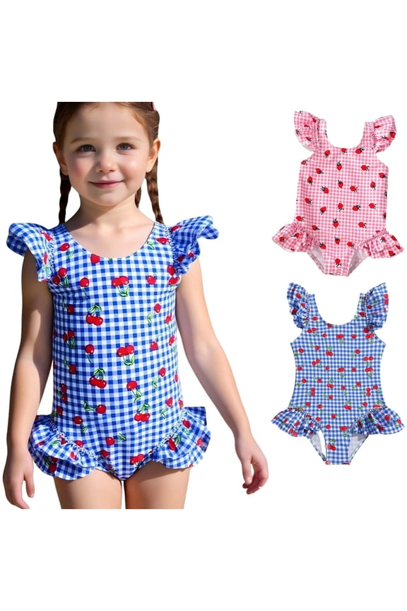 Girls Swimsuit One Piece Size 6 Tummy Control Girls Swimwear Tankini Quick Drying Crossback Floral Print Bathing Suit Adjustable Straps Swimwear with Cover Up Pants