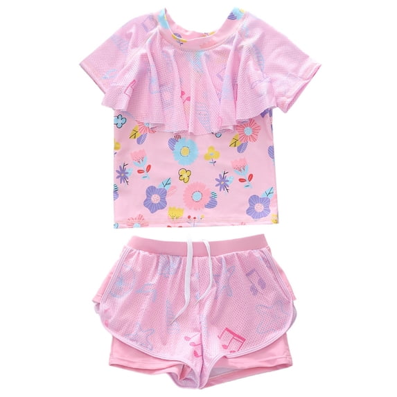 MuXiKeJi Clothes Girls Swimsuits Bikini Set 2 Piece Bathing Suit Adjustable Straps Swimwear with Pads Size 9-16