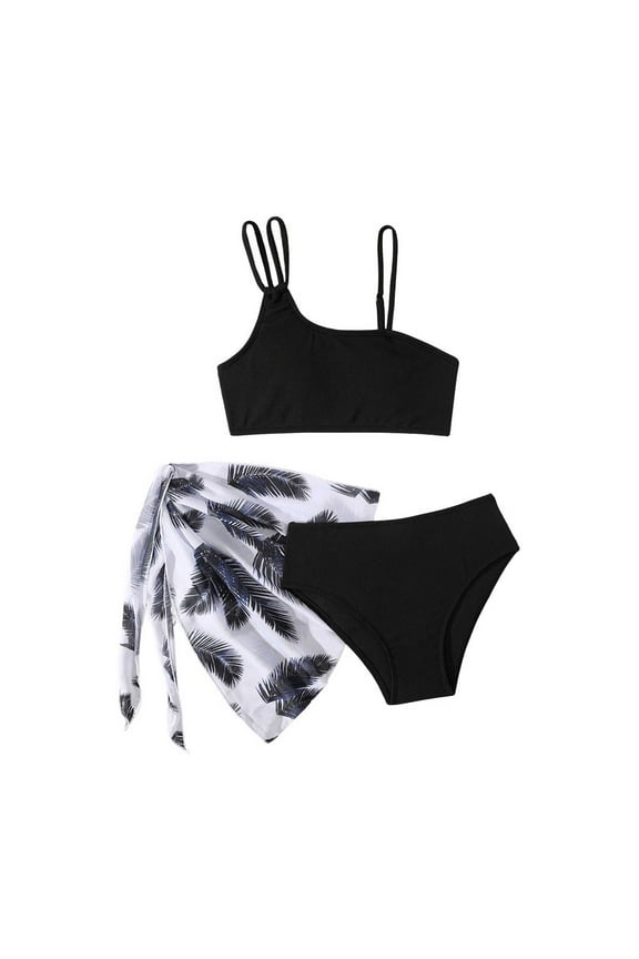 Girls Tankini Swimsuit with Short 3 Piece Halter Adjustable Bathing Suits for Girls Size 9-16