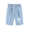 thumbnail image 1 of MuXiKeJi Clothes Heart Embroidery Jean Shorts for Girls Preppy Kids Baggy Wide Leg Denim Shorts Elastic High Waist Streetwear Pants, 1 of 4