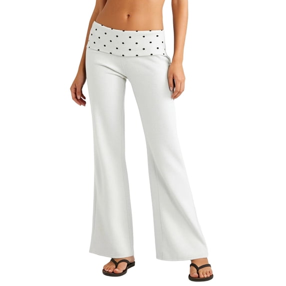 MuXiKeJi Clothes High Waist Button Front Wide Leg Cropped Trousers for Women Loose Fit Comfortable Daily Wear Casual Pants