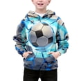 thumbnail image 1 of MuXiKeJi Clothes Hoodies for Boys - Personalized Soccer Sweatshirts for Kids - Sports Graphic Pullover Gifts for Youth Players Blue, 1 of 5