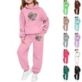 thumbnail image 1 of MuXiKeJi Clothes Kids Girls Clothing Sets Letter Print Active Pullover Tops and Jogger Pants Fall Toddlers Girls Clothing, 1 of 7