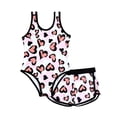 thumbnail image 1 of MuXiKeJi Clothes Kids Girls Swimsuit 2 Piece Bathing Suit Criss Cross Ruched Girl Tankini Sets Printed Girls' Swimwear for 9-18 Years, 1 of 7