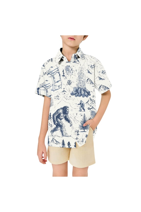 Kids Polo Shirts Boys 5t Button Down Graphic T-Shirts Short Sleeve T Shirts Funny Preppy Tops Tees Shirts for Youth Boys Girls