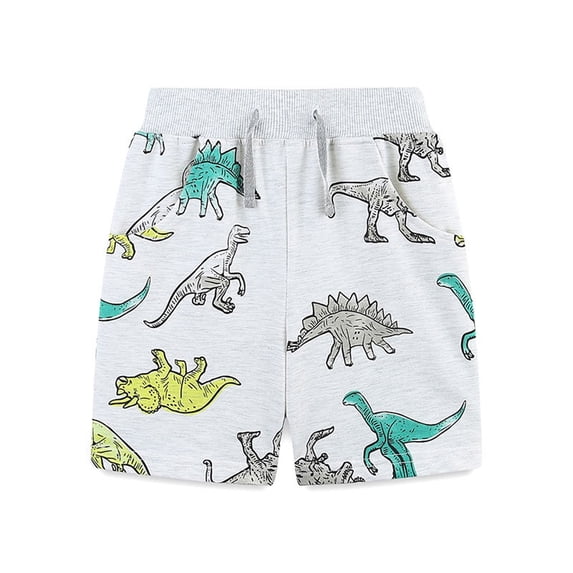 MuXiKeJi Clothes Little Boy Short Cartoon Printed Elastic Waistband Cotton Boys Short Pants Funny Basketball Shorts Boys Summer Clothes