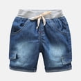 thumbnail image 1 of MuXiKeJi Clothes Little Boy Shorts Cartoon Printed High Stretch Cotton Jogger Shorts Cute Holiday Beach Pants Shorts for Summer Kids, 1 of 7