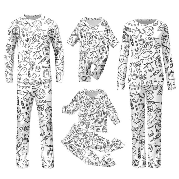MuXiKeJi Clothes Christmas Matching Pajamas Sleepwear Nightwear Loungewear Holiday Jammies Holiday Pjs for Family Mommy and Daughter Fall Outfits