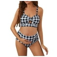 thumbnail image 1 of MuXiKeJi Clothes Maternity Bikini Swimsuit Two Piece High Waisted Bathing Suit Bow Tie Back Pregnancy Swimwear, 1 of 9