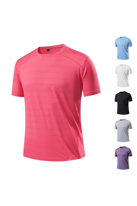 Men’s Active Quick Dry Crew Neck T Shirts | Athletic Running Gym Workout Short Sleeve Tee Tops Bulk