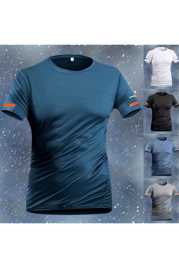 Men's Summer Short Sleeves T- Shirt Fashion Trendy Quick Dry Running Casual Shirts Oversize Tees Tops