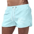 thumbnail image 1 of MuXiKeJi Clothes Men's Swim Trunks Elastic Waist Drawstring Quick-Dry Beach Shorts 5 Inch Inseam Side Pockets Bathing Suit Boardshorts, 1 of 4
