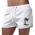thumbnail image 1 of MuXiKeJi Clothes Men's Swim Trunks Elastic Waist Drawstring Quick-Dry Beach Shorts 5 Inch Inseam Side Pockets Bathing Suit Boardshorts, 1 of 4