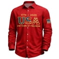 thumbnail image 1 of MuXiKeJi Clothes Men's Vintage United States 250 Years of Freedom Art Hawaiian Buttoned Shirt, 1 of 3