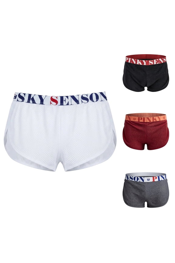 Mens See Through Shorts Swim Trunks Beach Surf Swimsuits