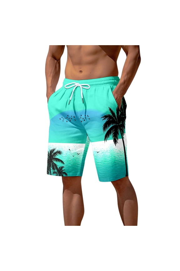 Mens Swim Trunks Bathing Suit 9 Inch Inseam Compression Liner Long Board Shorts Beach Swimsuit Swimwear Quick Dry