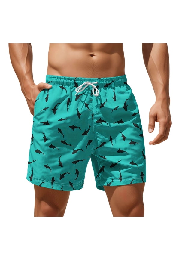 Mens Swim Trunks Compression Lined Swimming Shorts 9" Quick-Dry Bathing Suits with Zipper Cargo Pockets