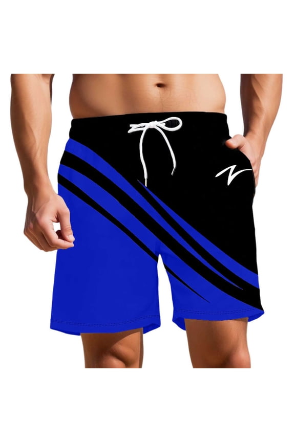 Mens Swim Trunks with Compression Liner Quick Dry 7 Inch Bathing Suit Beach Short with Zipper Pockets