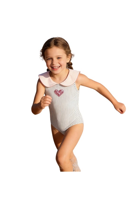 One Piece Swimsuit for Girls 12-14 High Waisted Tankini Sets Quick Dry Contrasting Trim Girls Bathing Suit with Chest Pad Swimwear Shorts and Skirt