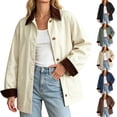 thumbnail image 1 of MuXiKeJi Clothes Oversized Barn Jackets for Women Fall Jacket Fashion Trendy 2026 Womens Lightweight Shacket with Front Deep Pockets,Spring,Thin,Corduroy Collar,Utility,Chore,Casual Outerwear, 1 of 5