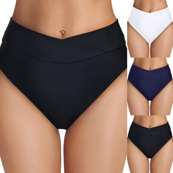 MuXiKeJi Clothes Period Swimwear for Women Mid Waisted Swimsuit Bikini Bottom Bathing Suit Menstrual Swim Bottoms Underwear