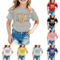 thumbnail image 1 of MuXiKeJi Clothes T Shirts for Girls First Day Of School Round Neck Short Sleeve T Shirt Top Letter Print Fashion Cool Blouse Tops Tee for Boys & Girls, 1 of 5