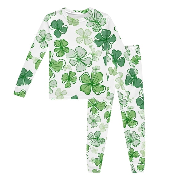 MuXiKeJi Clothes Toddler Baby Girl Boy St St Patricks Day Outfit Shamrock Long Sleeve Sweatshirt Top Charm Pants Set