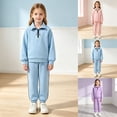 thumbnail image 1 of MuXiKeJi Clothes Toddler Outfits for Girls Fall Letter Print Long Sleeve Soft Hooded Sweatshirt Top Pocket Elastic Waist Pants Tees Shorts Clothing Sets, 1 of 8