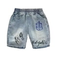 thumbnail image 1 of MuXiKeJi Clothes Toddler Shorts for Boys 2t Cartoon Printed Elastic Waistband Denim Shorts Soft Basic Soccer Shorts Boys Summer Clothes, 1 of 6